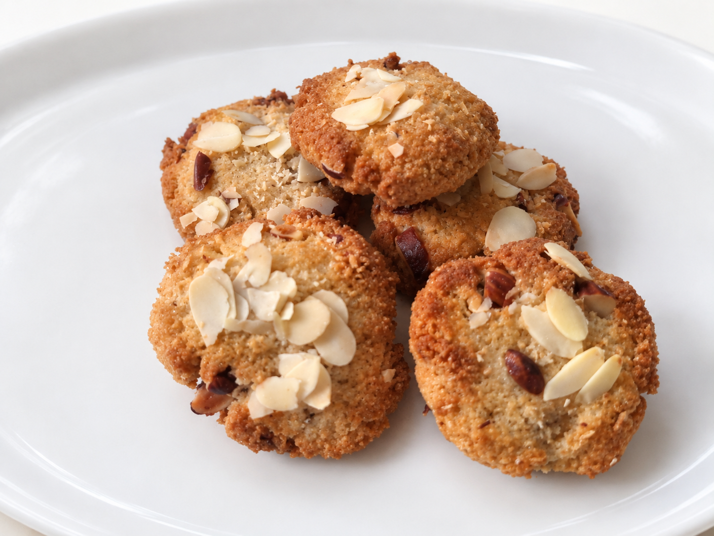 Suikervrije kokosnoot-amandelkoekjes